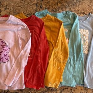 CAT & JACK 5 PACK Girls Long Sleeve Tee